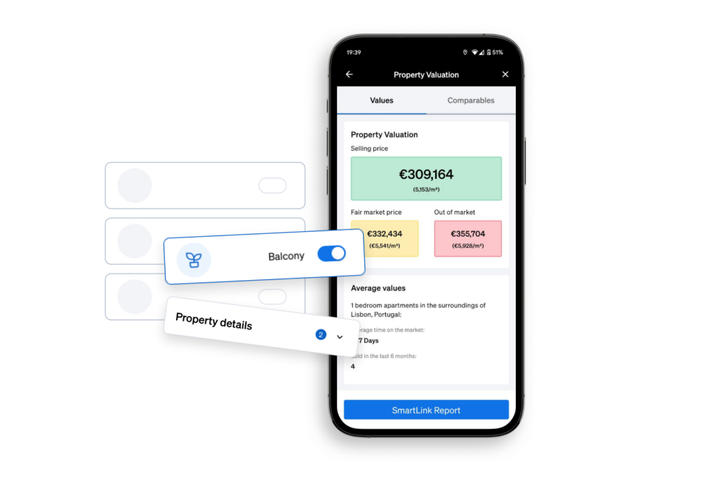 CASAFARI's Mobile App allows for faster and simplified location-based property valuations.