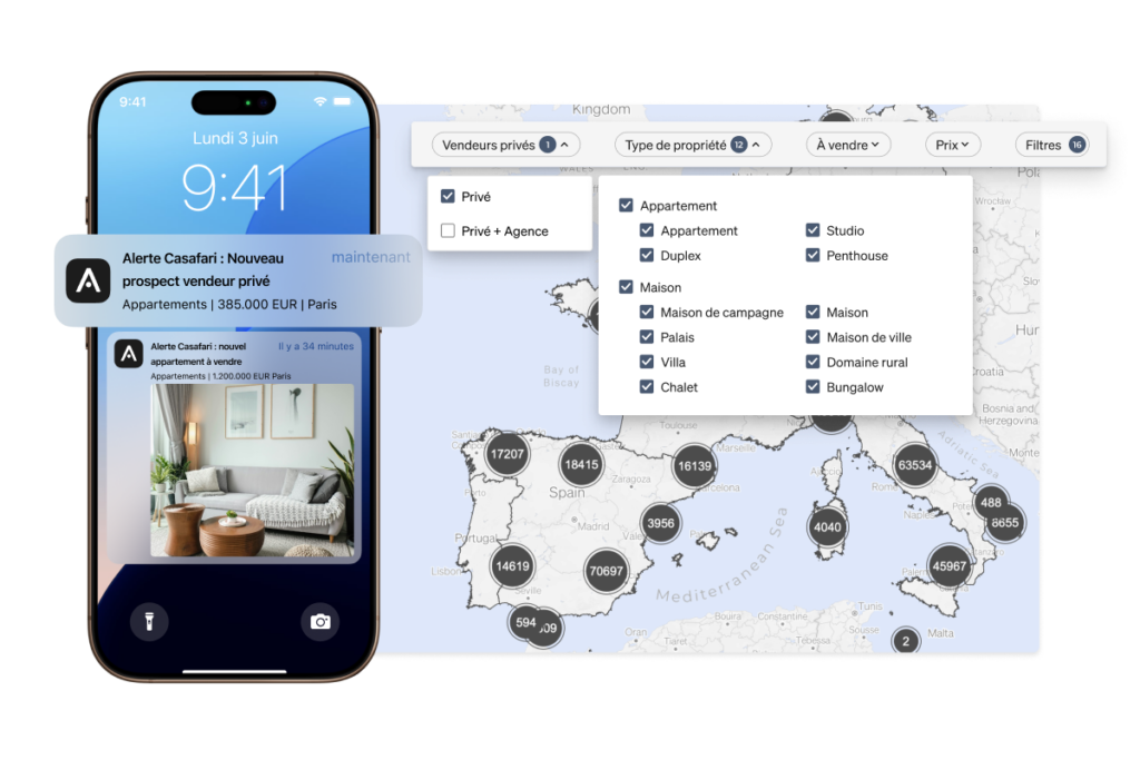 L'API Market Lead permet aux utilisateurs de recevoir les données immobilières les plus récentes et d'être informés des opportunités du marché.